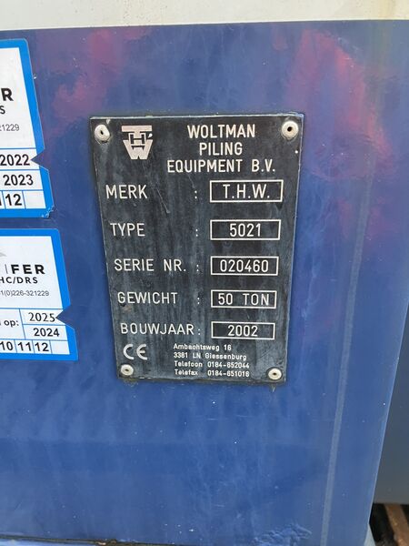 Used Woltman 5021 piling rig